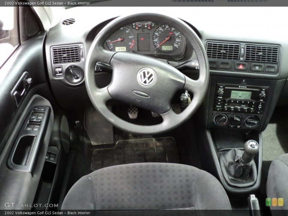 Black Interior Dashboard for the 2002 Volkswagen Golf GLS Sedan #54288269