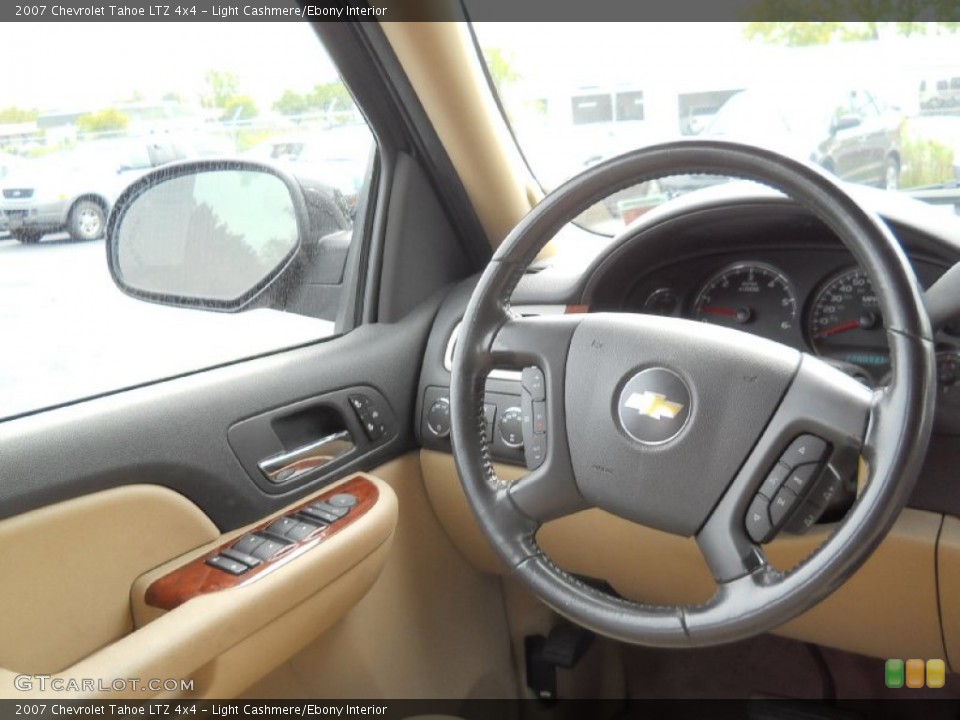 Light Cashmere/Ebony Interior Steering Wheel for the 2007 Chevrolet Tahoe LTZ 4x4 #54288599