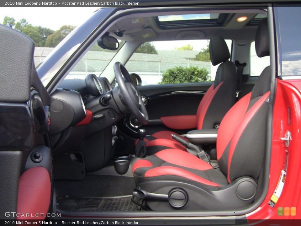Rooster Red Leather/Carbon Black Interior Photo for the 2010 Mini Cooper S Hardtop #54291437