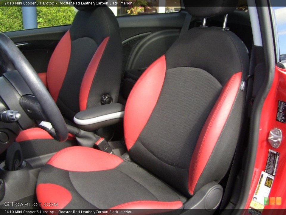 Rooster Red Leather/Carbon Black Interior Photo for the 2010 Mini Cooper S Hardtop #54291458