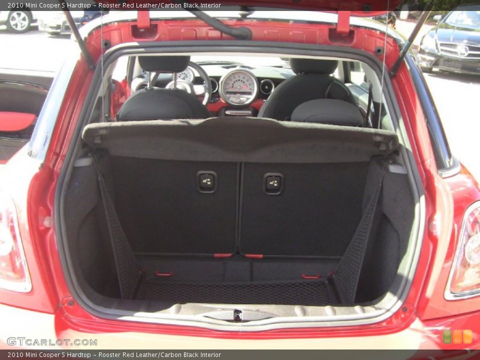 Rooster Red Leather/Carbon Black Interior Trunk for the 2010 Mini Cooper S Hardtop #54291557