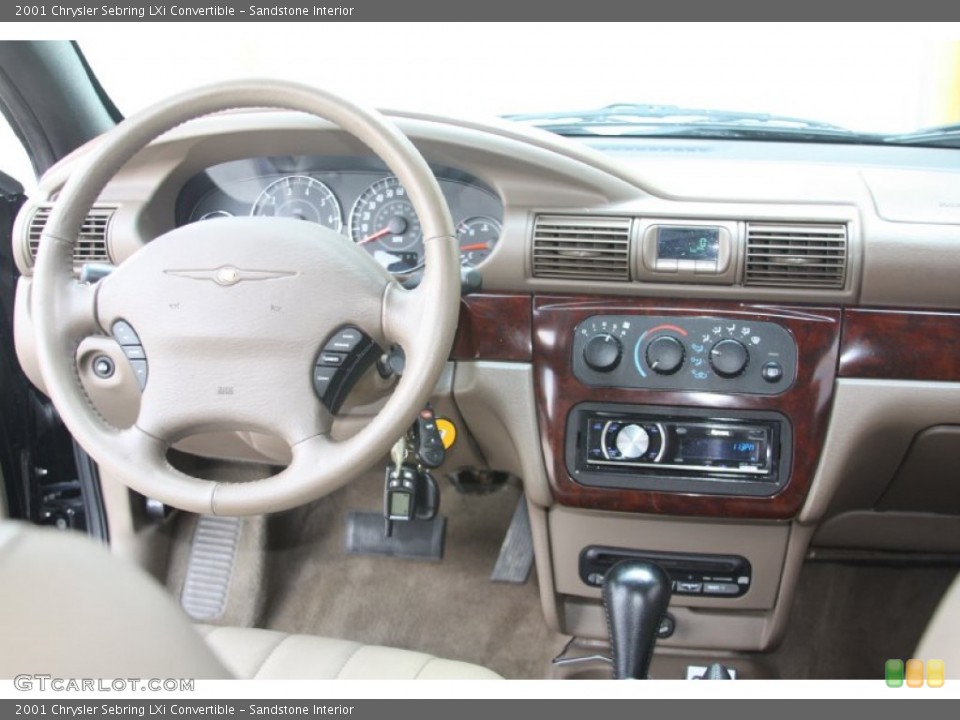 Sandstone Interior Dashboard for the 2001 Chrysler Sebring LXi Convertible #54292697