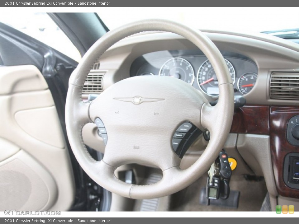 Sandstone Interior Steering Wheel for the 2001 Chrysler Sebring LXi Convertible #54292703