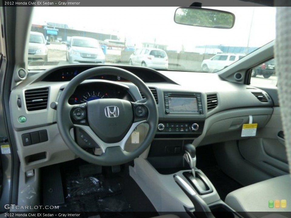 Gray Interior Dashboard for the 2012 Honda Civic EX Sedan #54294134