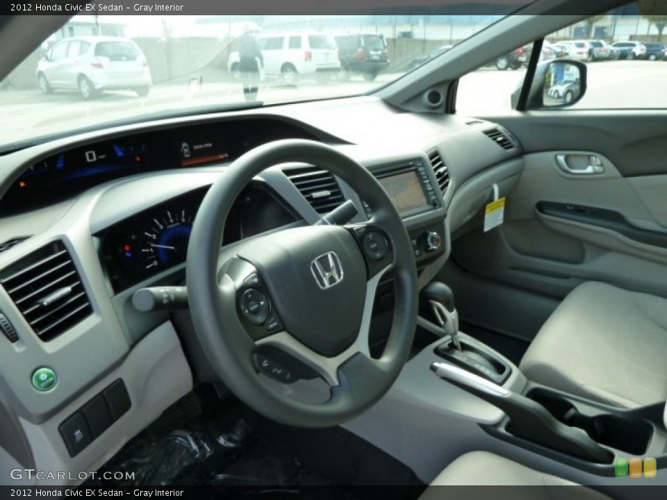 Gray Interior Prime Interior for the 2012 Honda Civic EX Sedan #54294164