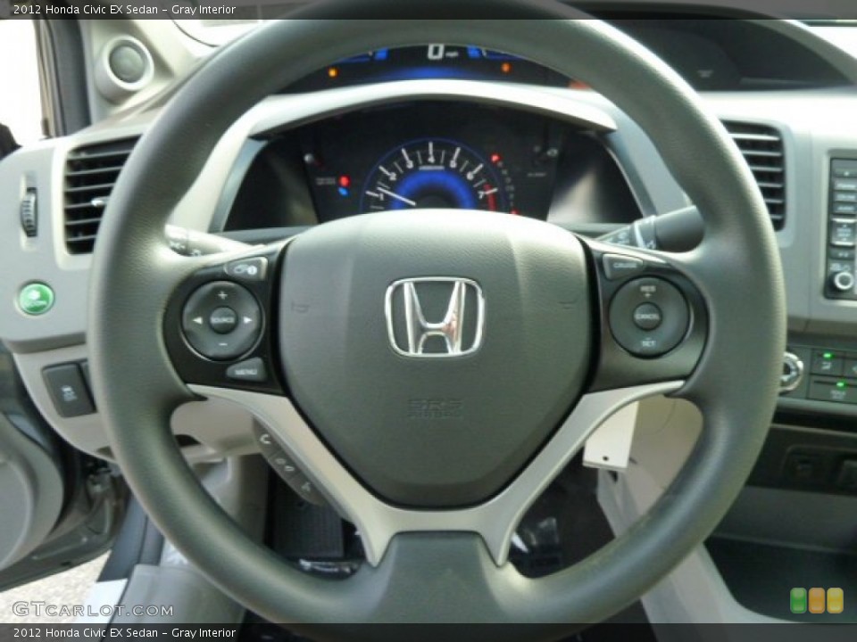 Gray Interior Steering Wheel for the 2012 Honda Civic EX Sedan #54294176
