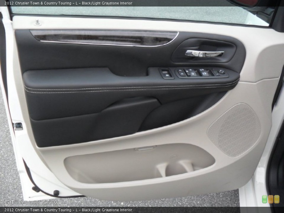 Black/Light Graystone Interior Door Panel for the 2012 Chrysler Town & Country Touring - L #54297081