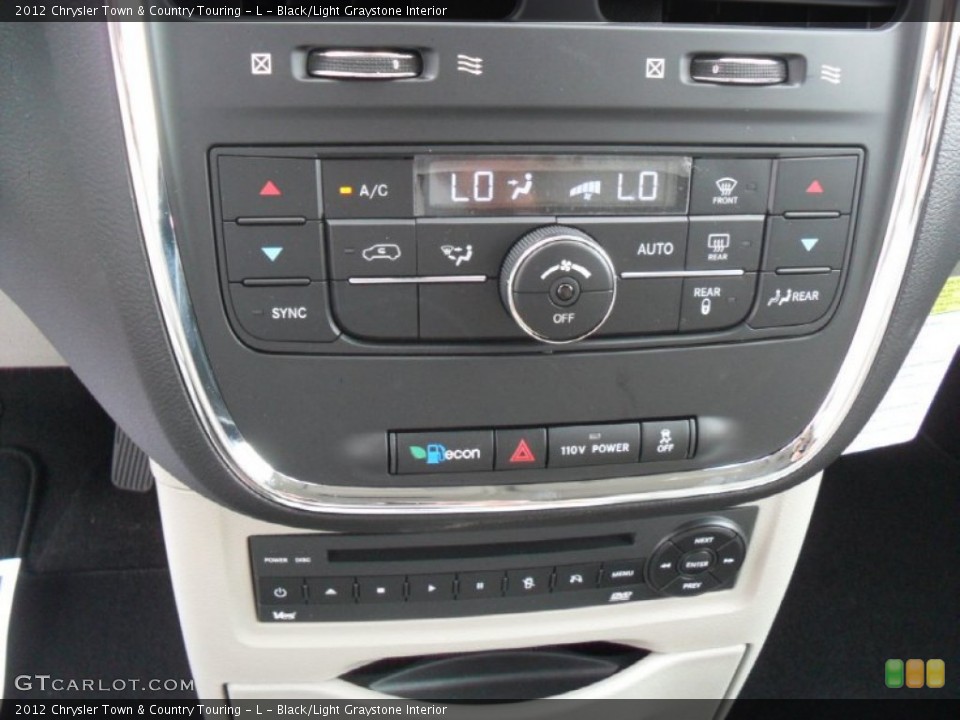 Black/Light Graystone Interior Controls for the 2012 Chrysler Town & Country Touring - L #54297111