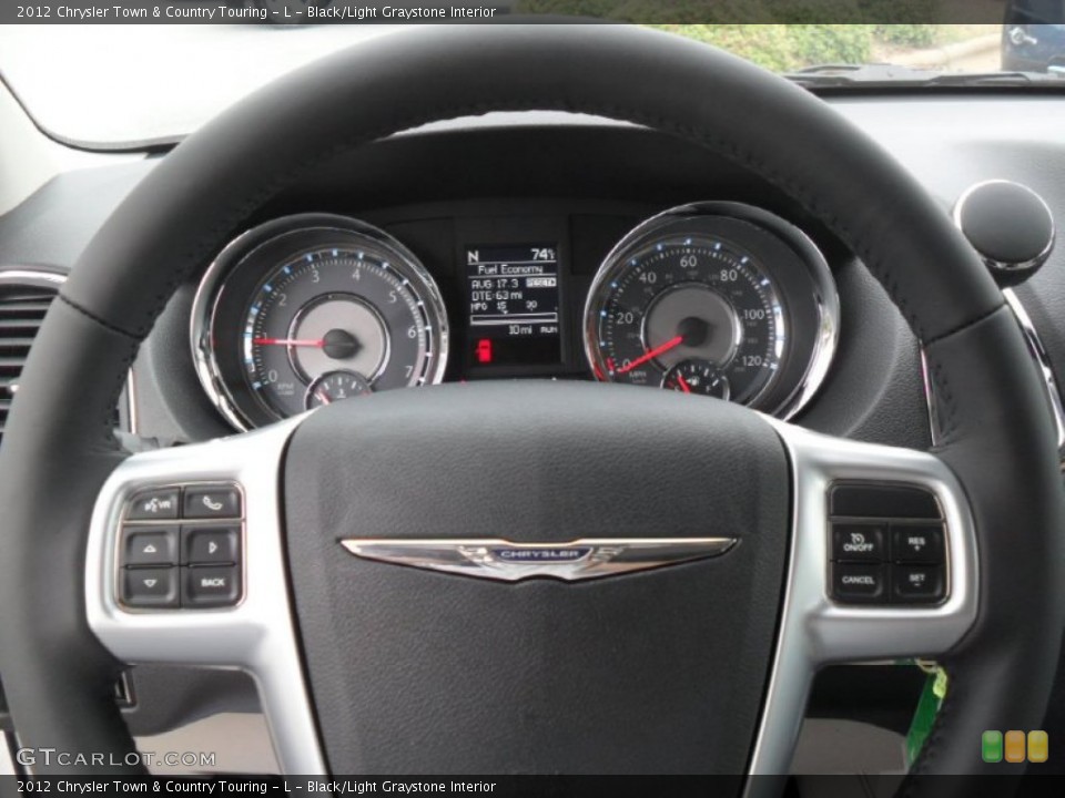 Black/Light Graystone Interior Steering Wheel for the 2012 Chrysler Town & Country Touring - L #54297120