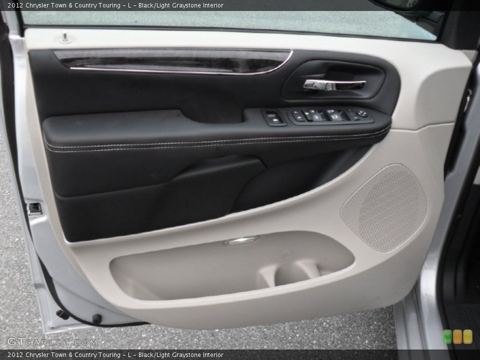 Black/Light Graystone Interior Door Panel for the 2012 Chrysler Town & Country Touring - L #54297318