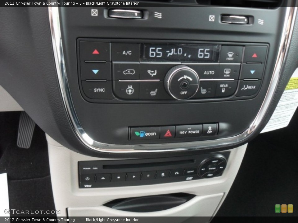 Black/Light Graystone Interior Controls for the 2012 Chrysler Town & Country Touring - L #54297336