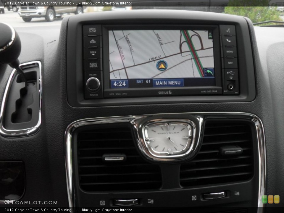 Black/Light Graystone Interior Navigation for the 2012 Chrysler Town & Country Touring - L #54297345
