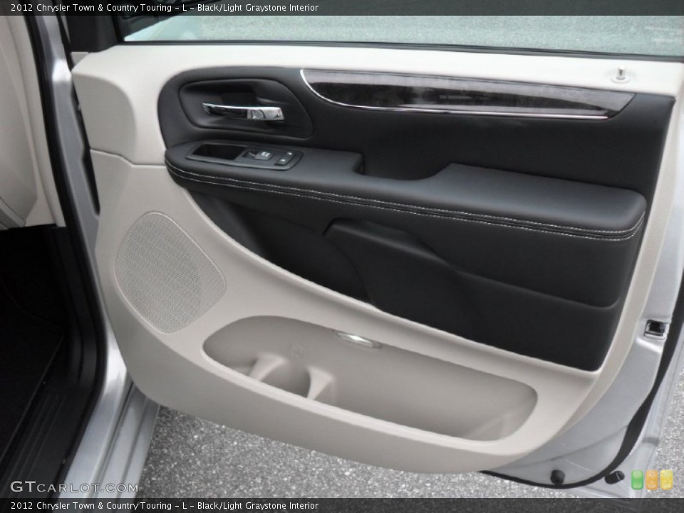 Black/Light Graystone Interior Door Panel for the 2012 Chrysler Town & Country Touring - L #54297486