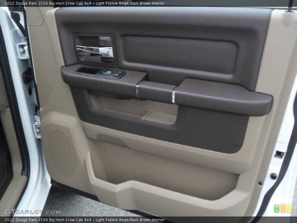 Light Pebble Beige/Bark Brown Interior Door Panel for the 2012 Dodge Ram 1500 Big Horn Crew Cab 4x4 #54297706