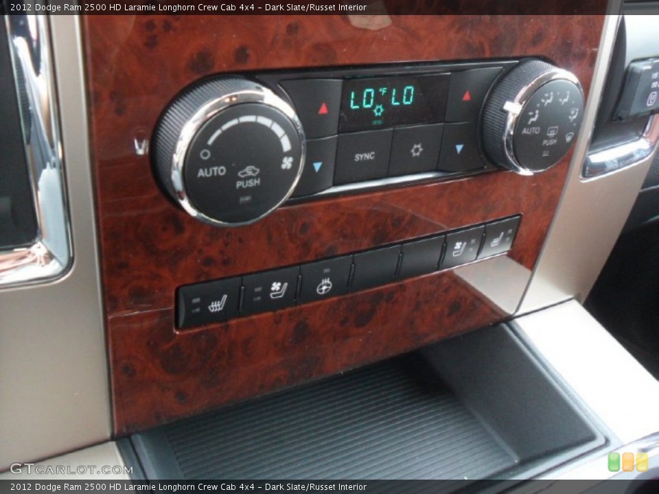 Dark Slate/Russet Interior Controls for the 2012 Dodge Ram 2500 HD Laramie Longhorn Crew Cab 4x4 #54298272