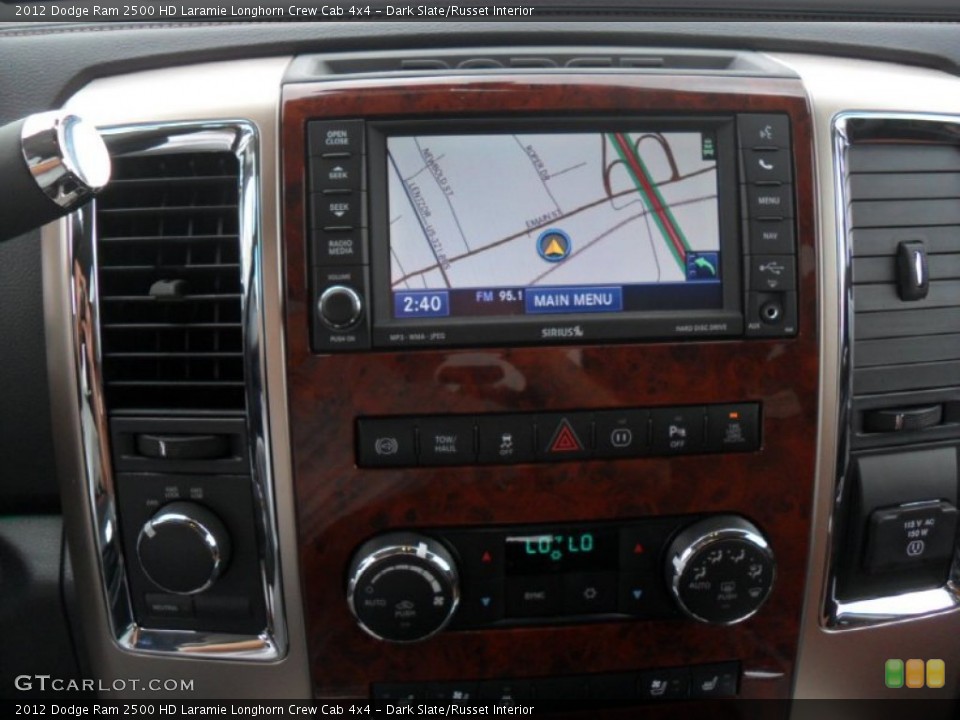 Dark Slate/Russet Interior Navigation for the 2012 Dodge Ram 2500 HD Laramie Longhorn Crew Cab 4x4 #54298281