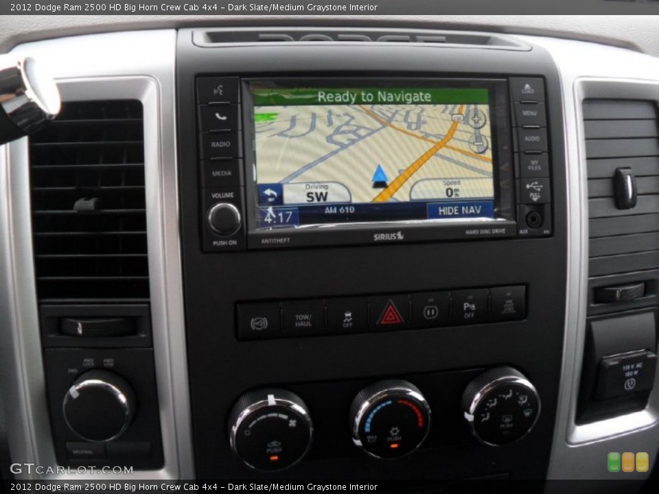 Dark Slate/Medium Graystone Interior Navigation for the 2012 Dodge Ram 2500 HD Big Horn Crew Cab 4x4 #54298504