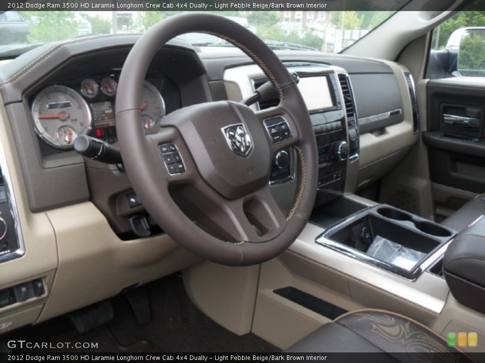 Light Pebble Beige/Bark Brown Interior Photo for the 2012 Dodge Ram 3500 HD Laramie Longhorn Crew Cab 4x4 Dually #54298893