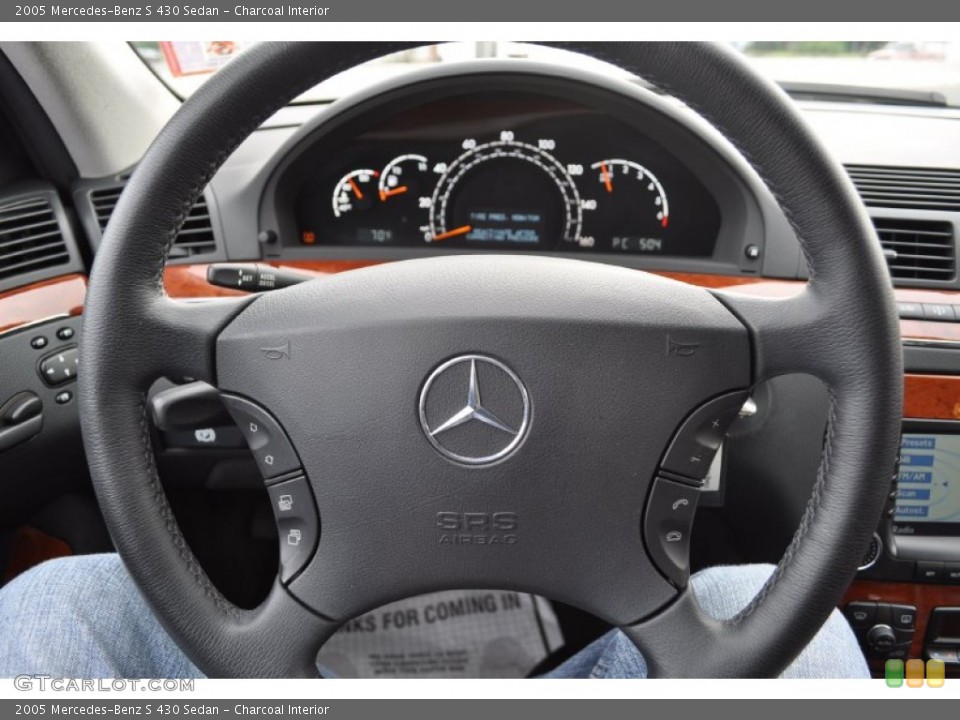 Charcoal Interior Steering Wheel for the 2005 Mercedes-Benz S 430 Sedan #54301227