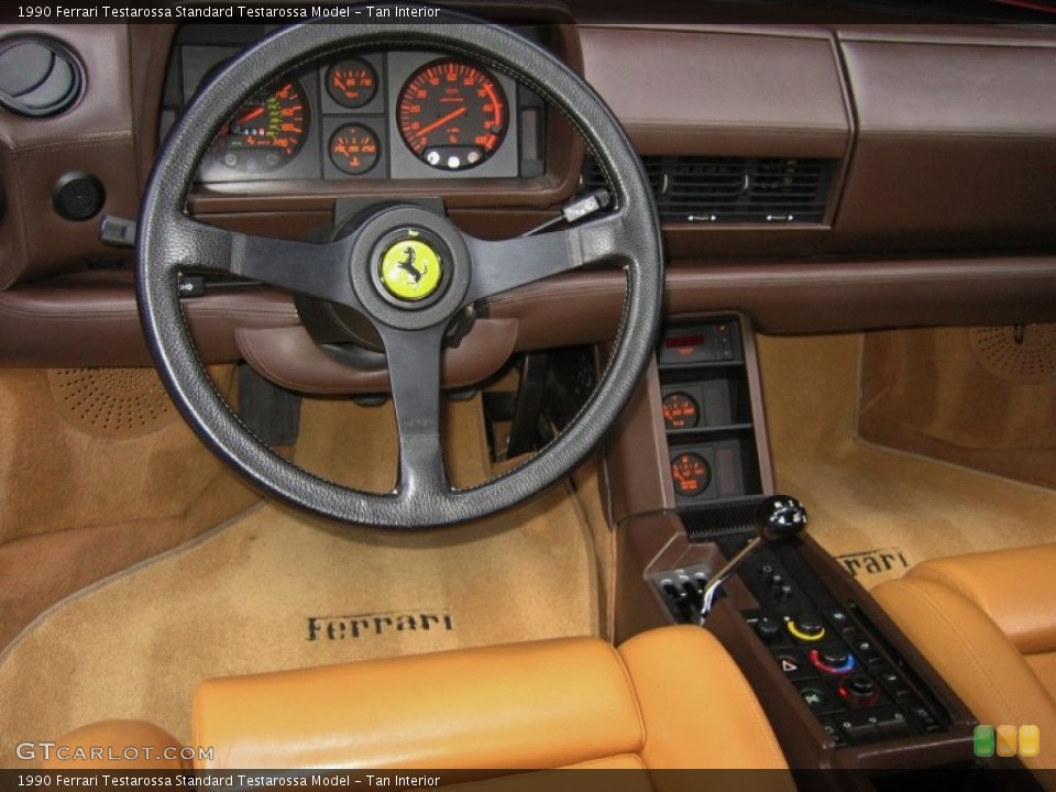 Tan Interior Steering Wheel for the 1990 Ferrari Testarossa  #54302082
