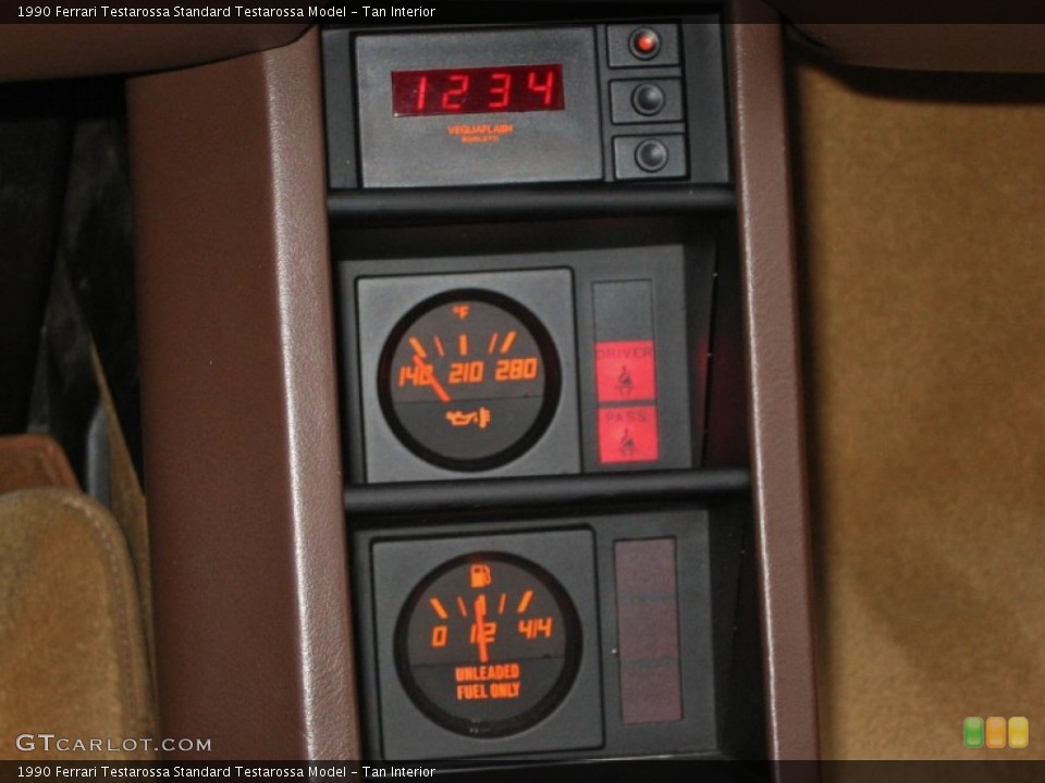 Tan Interior Gauges for the 1990 Ferrari Testarossa  #54302151