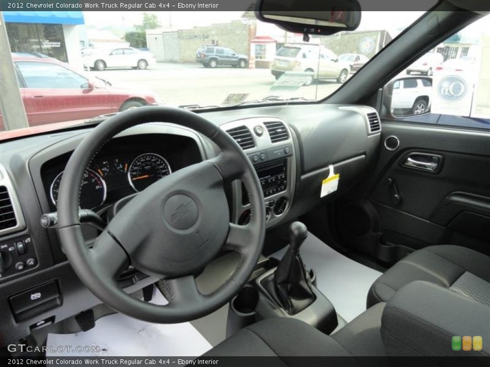 Ebony Interior Prime Interior for the 2012 Chevrolet Colorado Work Truck Regular Cab 4x4 #54304563