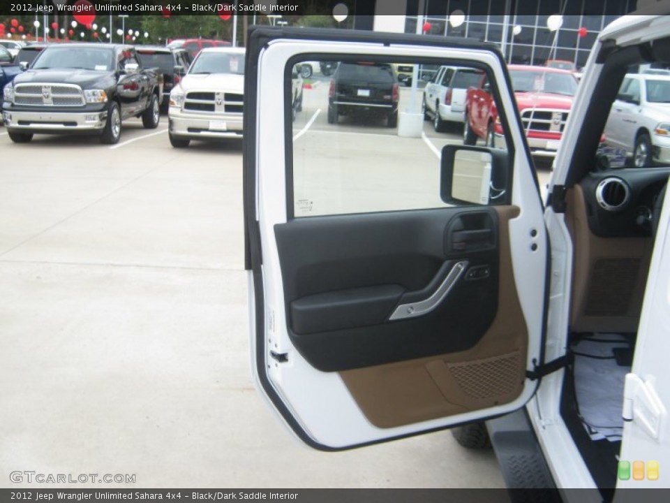 Black/Dark Saddle Interior Door Panel for the 2012 Jeep Wrangler Unlimited Sahara 4x4 #54307104