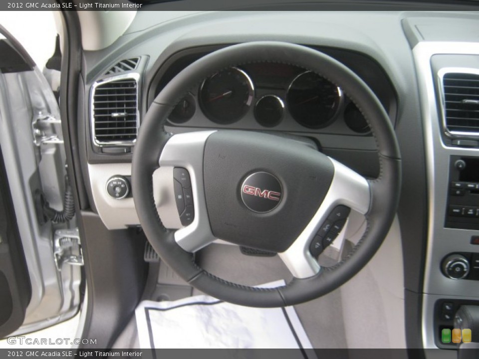 Light Titanium Interior Steering Wheel for the 2012 GMC Acadia SLE #54307962