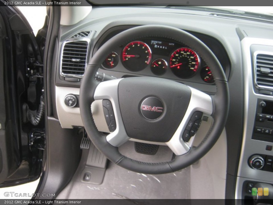 Light Titanium Interior Steering Wheel for the 2012 GMC Acadia SLE #54308205