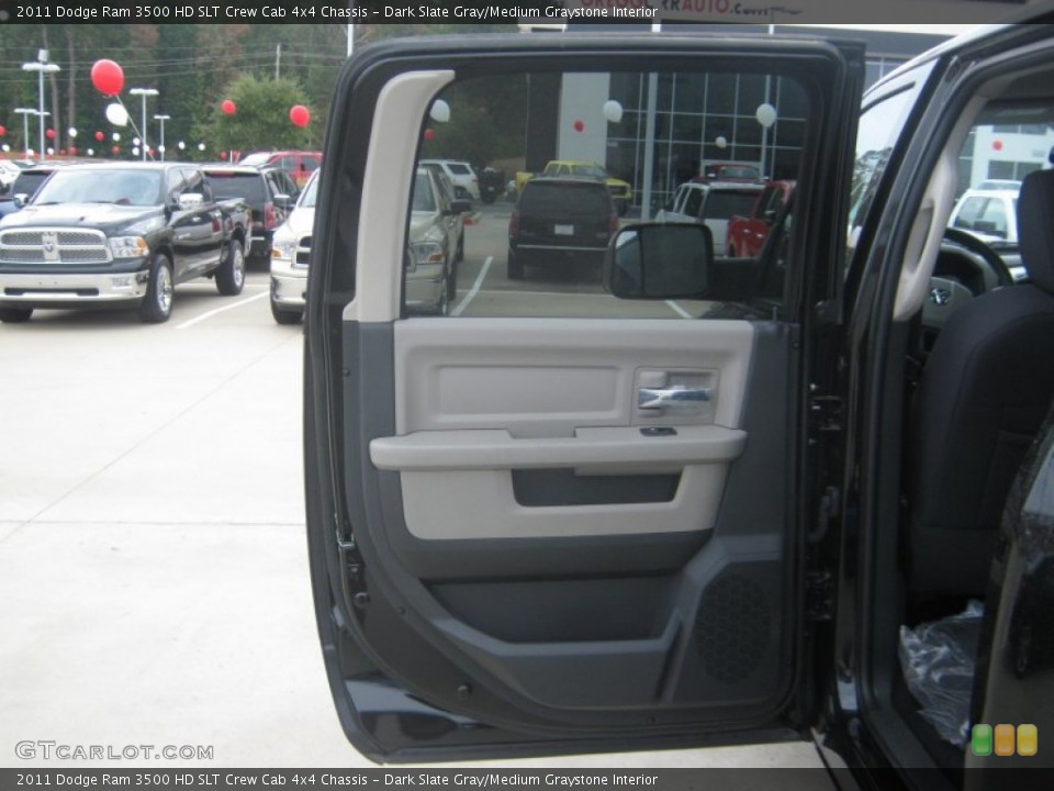 Dark Slate Gray/Medium Graystone Interior Door Panel for the 2011 Dodge Ram 3500 HD SLT Crew Cab 4x4 Chassis #54310689