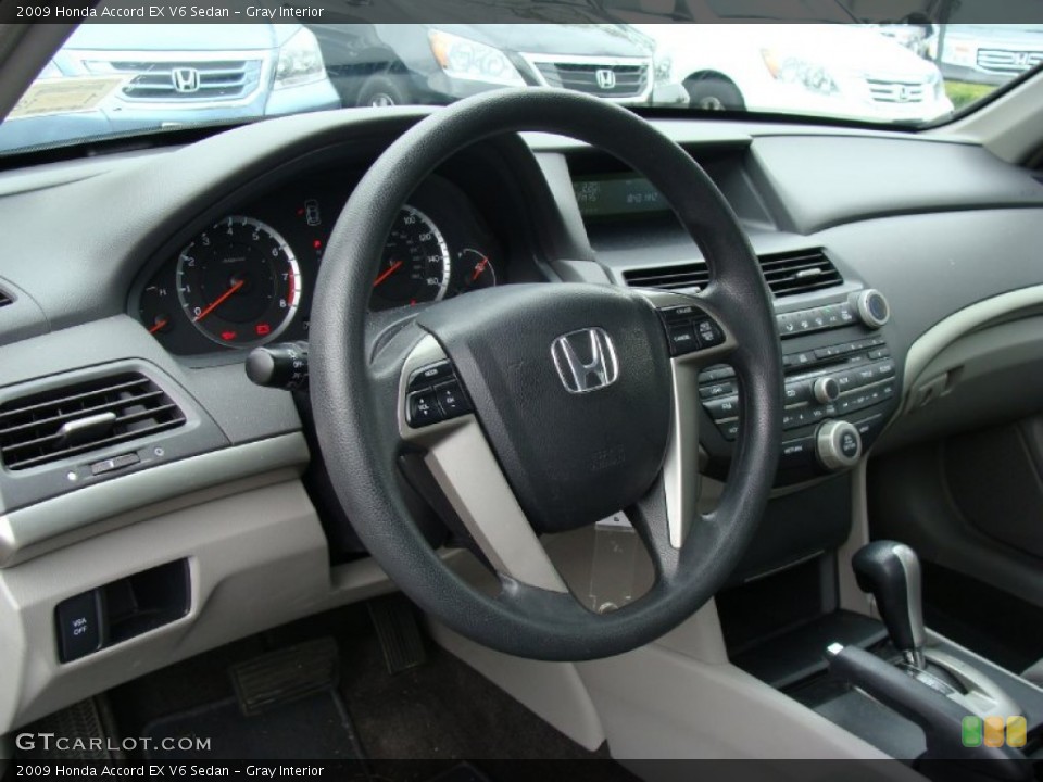 Gray Interior Steering Wheel for the 2009 Honda Accord EX V6 Sedan #54312753