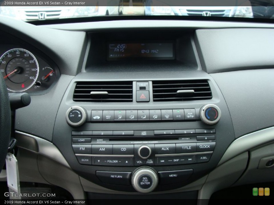 Gray Interior Controls for the 2009 Honda Accord EX V6 Sedan #54312759