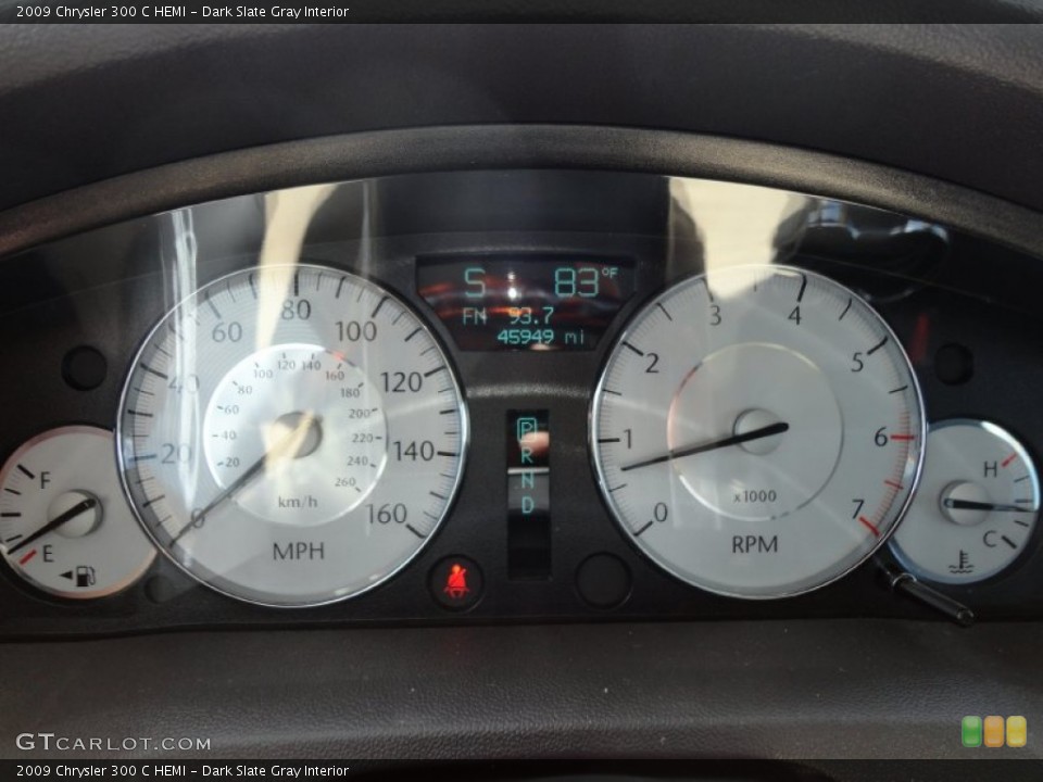 Dark Slate Gray Interior Gauges for the 2009 Chrysler 300 C HEMI #54318258