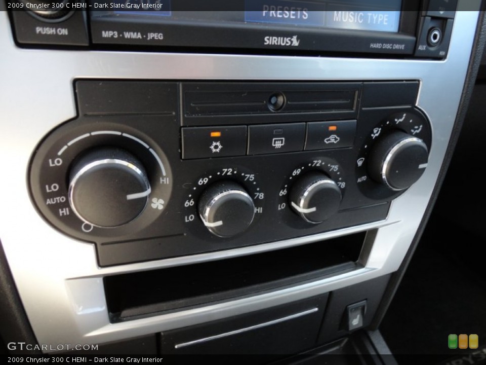 Dark Slate Gray Interior Controls for the 2009 Chrysler 300 C HEMI #54318285
