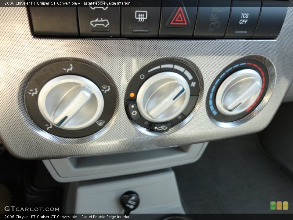 Pastel Pebble Beige Interior Controls for the 2006 Chrysler PT Cruiser GT Convertible #54320223