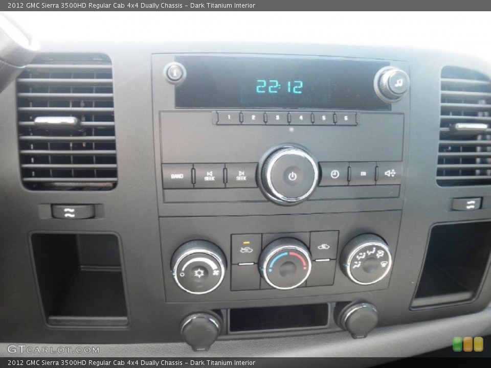 Dark Titanium Interior Controls for the 2012 GMC Sierra 3500HD Regular Cab 4x4 Dually Chassis #54321318