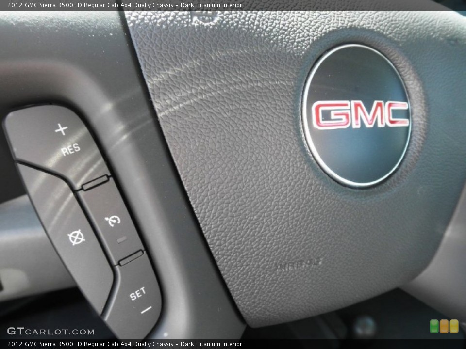 Dark Titanium Interior Controls for the 2012 GMC Sierra 3500HD Regular Cab 4x4 Dually Chassis #54321333