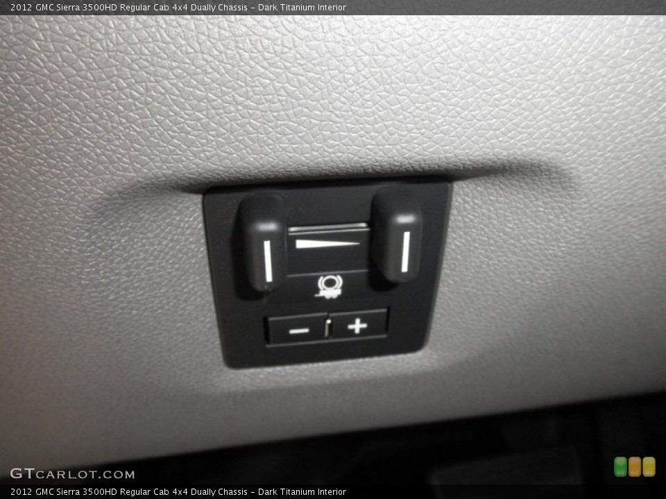 Dark Titanium Interior Controls for the 2012 GMC Sierra 3500HD Regular Cab 4x4 Dually Chassis #54321342