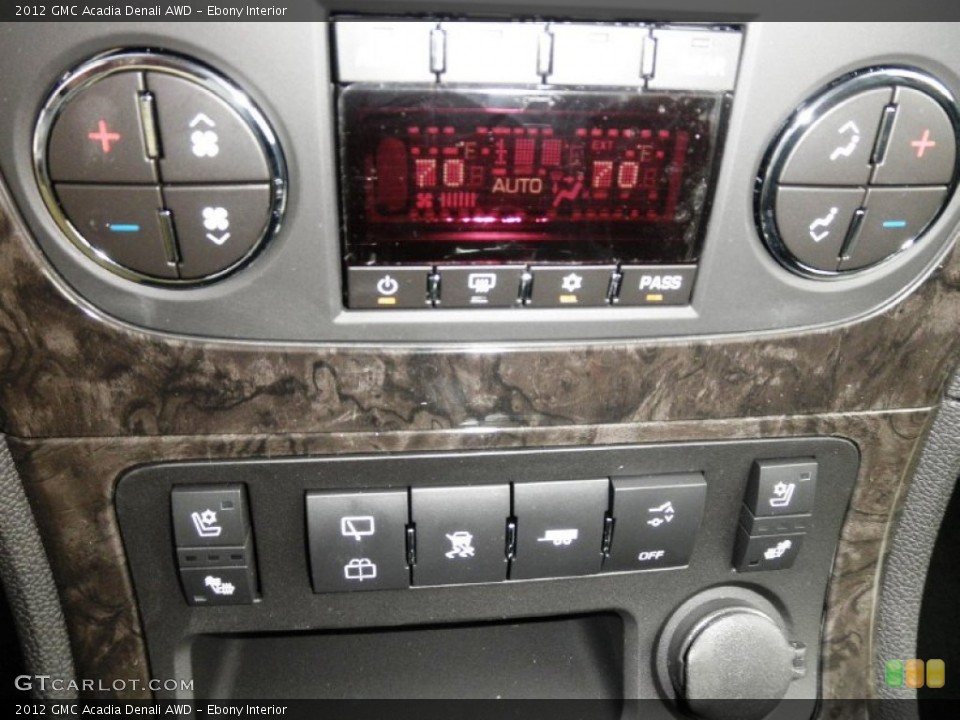 Ebony Interior Controls for the 2012 GMC Acadia Denali AWD #54322008