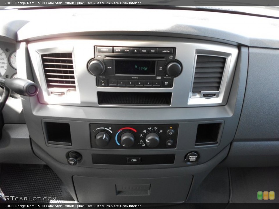 Medium Slate Gray Interior Controls for the 2008 Dodge Ram 1500 Lone Star Edition Quad Cab #54323127