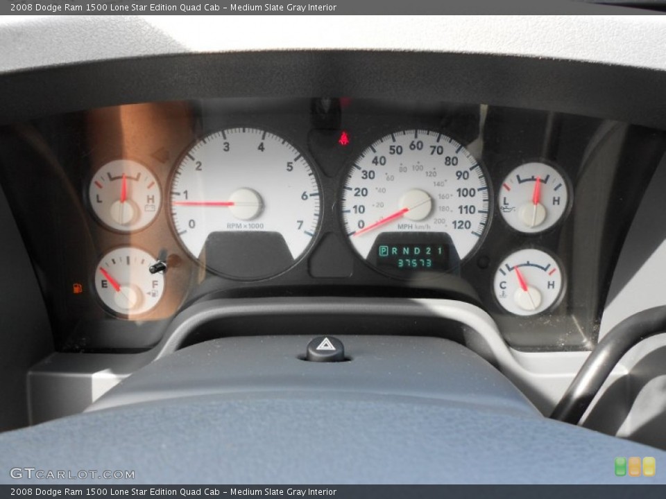 Medium Slate Gray Interior Gauges for the 2008 Dodge Ram 1500 Lone Star Edition Quad Cab #54323142