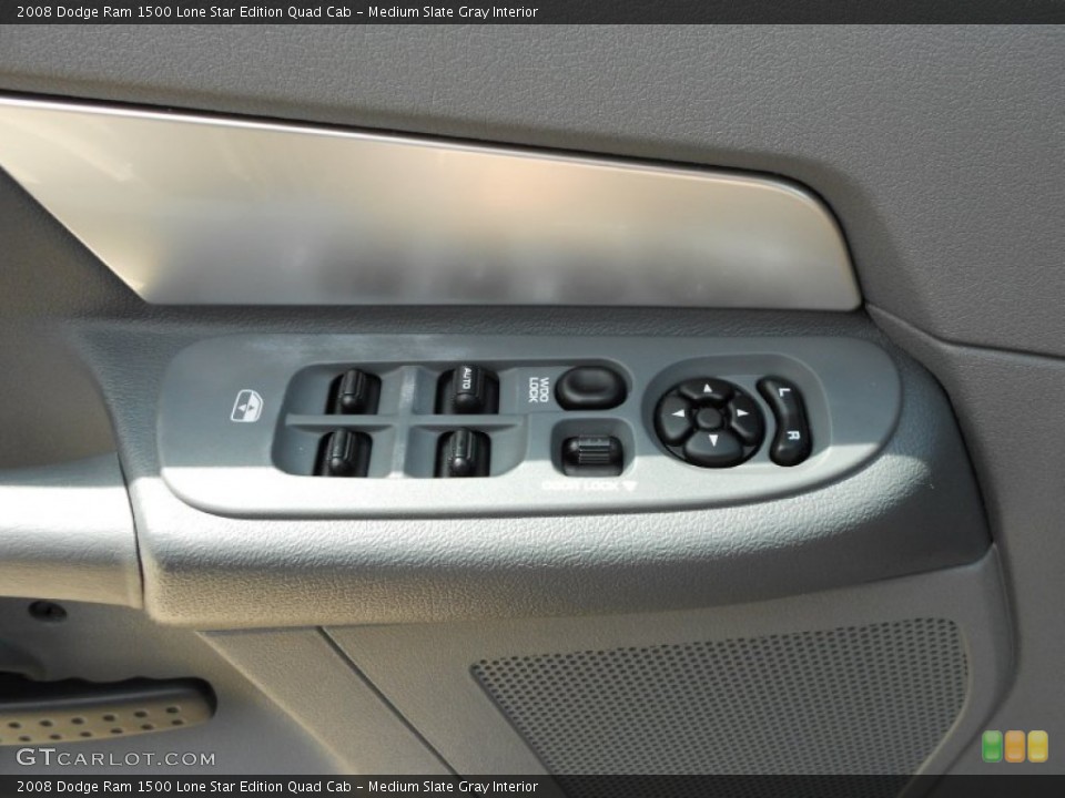Medium Slate Gray Interior Controls for the 2008 Dodge Ram 1500 Lone Star Edition Quad Cab #54323154