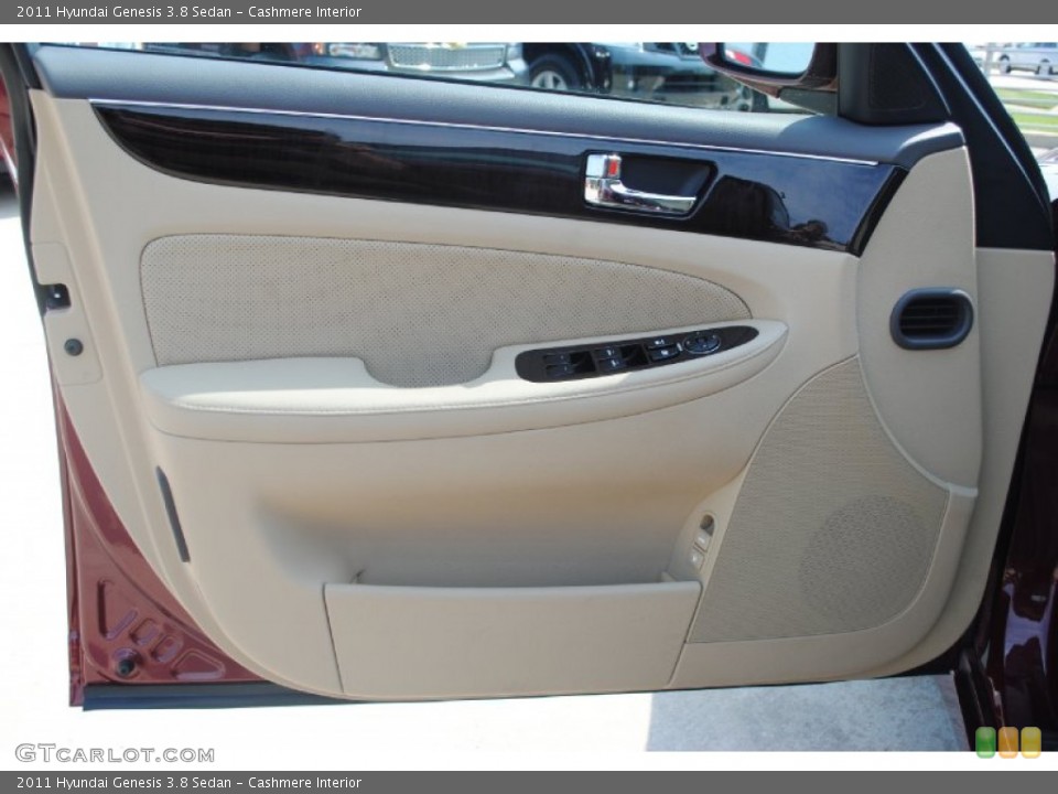 Cashmere Interior Door Panel for the 2011 Hyundai Genesis 3.8 Sedan #54324501