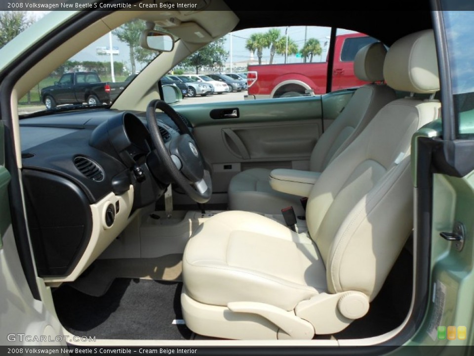 Cream Beige Interior Photo for the 2008 Volkswagen New Beetle S Convertible #54324513