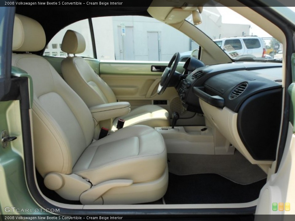 Cream Beige Interior Photo for the 2008 Volkswagen New Beetle S Convertible #54324534