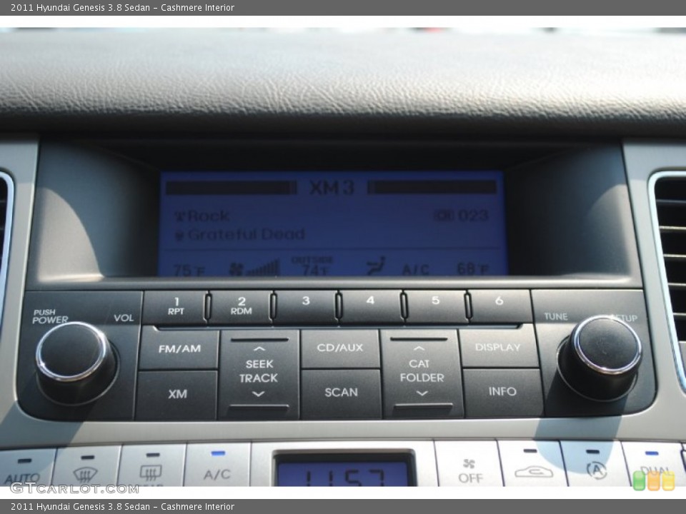 Cashmere Interior Controls for the 2011 Hyundai Genesis 3.8 Sedan #54324540
