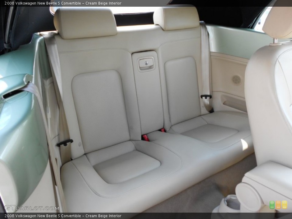 Cream Beige Interior Photo for the 2008 Volkswagen New Beetle S Convertible #54324555