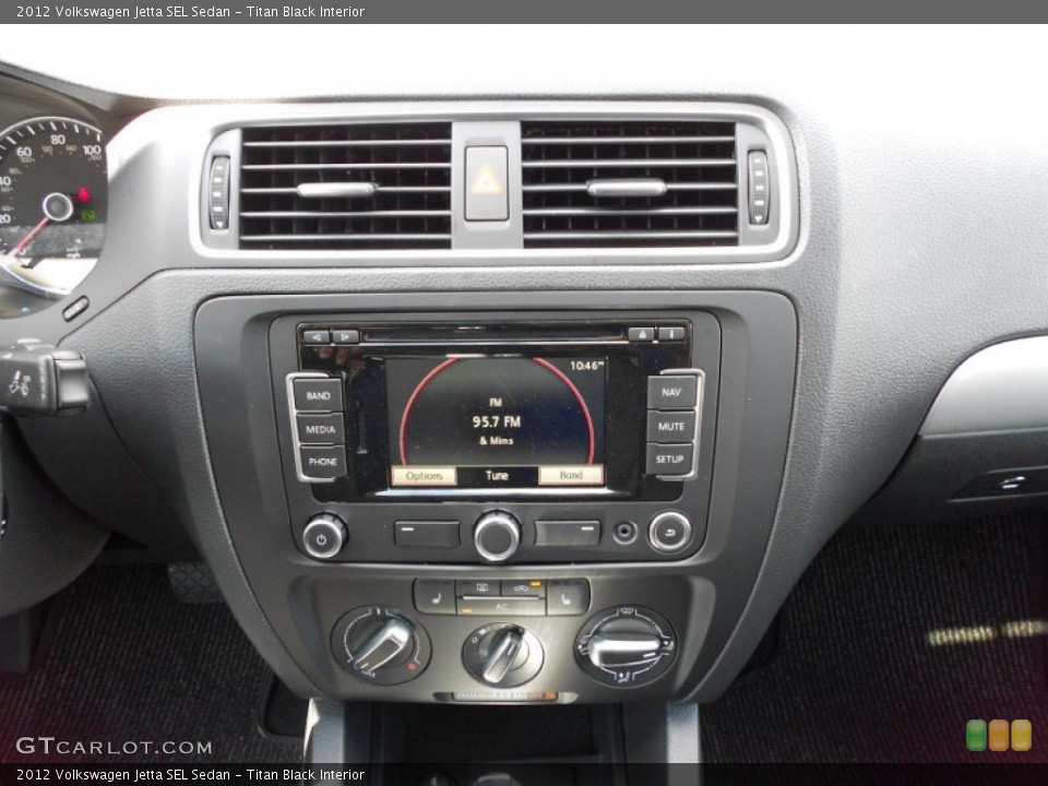 Titan Black Interior Controls for the 2012 Volkswagen Jetta SEL Sedan #54326743