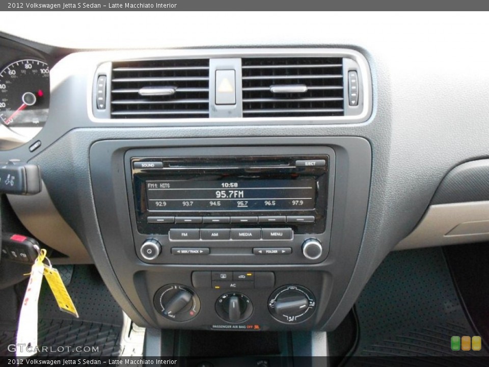 Latte Macchiato Interior Controls for the 2012 Volkswagen Jetta S Sedan #54326964