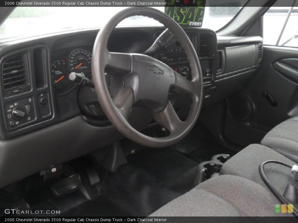 Dark Charcoal Interior Dashboard for the 2006 Chevrolet Silverado 3500 Regular Cab Chassis Dump Truck #54329760
